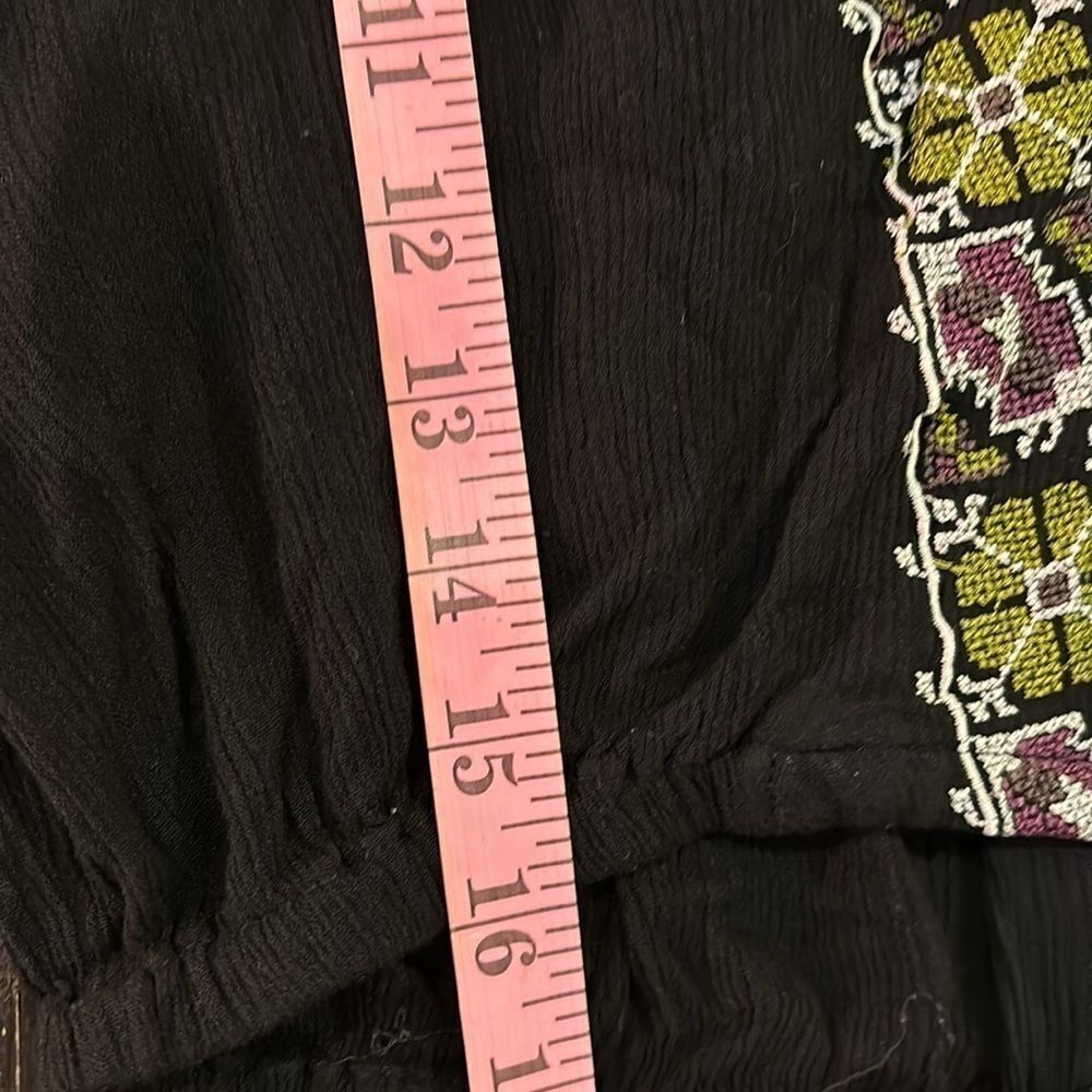Free People Luca Embroidered Top XS Boho Cropped​​​​​​​ - Picture 10 of 10